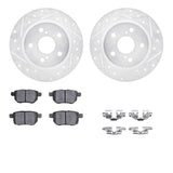 R1 Concepts 11-16 ScIon tC Rear Drilled & Slotted Silver Brake Rotor Set w/Ceramic Pads and Hardware by R1 Concepts RNC-WGWH1-91003