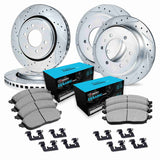 R1 Concepts 07-14 Kia Sedona Front & Rear Drill/Slot Silver Rotors w/Ceramic Pads by R1 Concepts RNC-WGWH2-21011