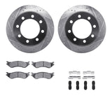 R1 Concepts 03-08 Dodge Ram 3500 Rear Drilled & Slotted Silver Brake Rotor Set w/Super Duty Pads and Hardware by R1 Concepts RNC-WGXH1-40172