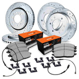 R1 Concepts 19-25 Freightliner Sprinter 2500 Front & Rear Drill/Slot Silver Rotors w/Super Duty Pads by R1 Concepts RNC-WGXS2-40013