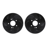 R1 Concepts 11-25 Hyundai Elantra Front Drilled & Slotted Black Brake Rotor Set by R1 Concepts RNC-WHPN1-03015