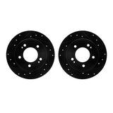 R1 Concepts 11-25 Hyundai Kona Rear Drilled & Slotted Black Brake Rotor Set by R1 Concepts RNC-WHPN1-03045