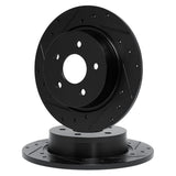 R1 Concepts 11-25 Hyundai Kona Rear Drilled & Slotted Black Brake Rotor Set by R1 Concepts RNC-WHPN1-03045