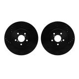R1 Concepts 17-23 Subaru Impreza Front Drilled & Slotted Black Brake Rotor Set by R1 Concepts RNC-WHPN1-13009