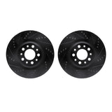 R1 Concepts 17-25 Alfa Romeo Stelvio Rear Drilled & Slotted Black Brake Rotor Set by R1 Concepts RNC-WHPN1-16008