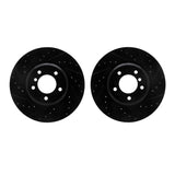 R1 Concepts 06-13 BMW 328i Front Drilled & Slotted Black Brake Rotor Set by R1 Concepts RNC-WHPN1-31002