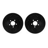 R1 Concepts 05-23 Chrysler 300 Front Drilled & Slotted Black Brake Rotor Set by R1 Concepts RNC-WHPN1-39004
