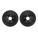R1 Concepts 06-13 Chevrolet Corvette Rear Drilled & Slotted Black Brake Rotor Set by R1 Concepts RNC-WHPN1-47062