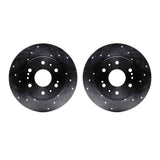 R1 Concepts 05-20 Cadillac XTS Front Drilled & Slotted Black Brake Rotor Set by R1 Concepts RNC-WHPN1-48009