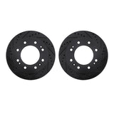 R1 Concepts 11-25 Chevrolet Silverado 3500 HD Front Drilled & Slotted Black Brake Rotor Set by R1 Concepts RNC-WHPN1-48047