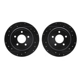 R1 Concepts 03-11 Ford Crown Victoria Rear Drilled & Slotted Black Brake Rotor Set by R1 Concepts RNC-WHPN1-56016