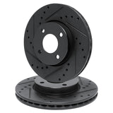 R1 Concepts 90-14 Acura EL Front Drilled & Slotted Black Brake Rotor Set by R1 Concepts RNC-WHPN1-59006
