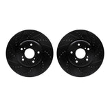 R1 Concepts 16-22 Acura ILX Front Drilled & Slotted Black Brake Rotor Set by R1 Concepts RNC-WHPN1-59009