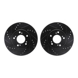 R1 Concepts 91-01 Acura Integra Front Drilled & Slotted Black Brake Rotor Set by R1 Concepts RNC-WHPN1-59011