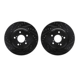 R1 Concepts 15-25 Acura MDX Front Drilled & Slotted Black Brake Rotor Set by R1 Concepts RNC-WHPN1-59013