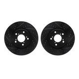 R1 Concepts 09-14 Acura TL Front Drilled & Slotted Black Brake Rotor Set by R1 Concepts RNC-WHPN1-59016