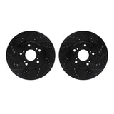 R1 Concepts 13-22 Honda Accord Front Drilled & Slotted Black Brake Rotor Set by R1 Concepts RNC-WHPN1-59021