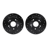 R1 Concepts 97-15 Acura CSX Rear Drilled & Slotted Black Brake Rotor Set by R1 Concepts RNC-WHPN1-59044