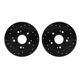 R1 Concepts 97-06 Acura RSX Rear Drilled & Slotted Black Brake Rotor Set by R1 Concepts RNC-WHPN1-59048