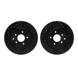 R1 Concepts 03-08 Infiniti G35 Rear Drilled & Slotted Black Brake Rotor Set by R1 Concepts RNC-WHPN1-68011