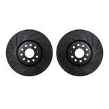 R1 Concepts 18-25 Volkswagen Atlas Front Drilled & Slotted Black Brake Rotor Set by R1 Concepts RNC-WHPN1-74016