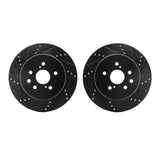 R1 Concepts 13-20 Lexus GS200t Rear Drilled & Slotted Black Brake Rotor Set by R1 Concepts RNC-WHPN1-75023