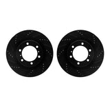 R1 Concepts 10-24 Lexus GX460 Front Drilled & Slotted Black Brake Rotor Set by R1 Concepts RNC-WHPN1-76012
