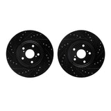 R1 Concepts 08-21 Lexus RX350 Front Drilled & Slotted Black Brake Rotor Set by R1 Concepts RNC-WHPN1-76019