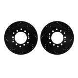 R1 Concepts 10-24 Lexus GX460 Rear Drilled & Slotted Black Brake Rotor Set by R1 Concepts RNC-WHPN1-76111