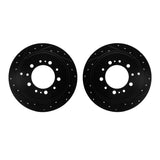 R1 Concepts 07-22 Lexus LX570 Rear Drilled & Slotted Black Brake Rotor Set by R1 Concepts RNC-WHPN1-76116