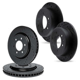R1 Concepts 19-25 Freightliner Sprinter 2500 Front & Rear Drilled & Slotted Black Brake Rotor Set by R1 Concepts RNC-WHPN2-40178