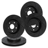R1 Concepts 97-09 Cadillac XLR Front & Rear Drilled & Slotted Black Brake Rotor Set