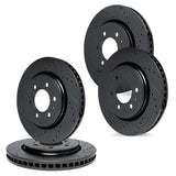 R1 Concepts 07-17 Ford ExpeditIon Front & Rear Drilled & Slotted Black Brake Rotor Set by R1 Concepts RNC-WHPN2-54117