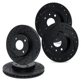 R1 Concepts 16-25 Fiat 124 Spider Front & Rear Drilled & Slotted Black Brake Rotor Set by R1 Concepts RNC-WHPN2-80000