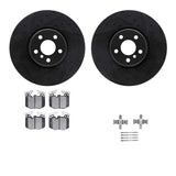 R1 Concepts 16-25 BMW 540i Front Drilled & Slotted Black Brake Rotor Set w/Euro Ceramic Pads and Hardware by R1 Concepts RNC-WHTH1-31105
