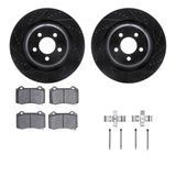 R1 Concepts 05-23 Chrysler 300 Rear Drilled & Slotted Black Brake Rotor Set w/Euro Ceramic Pads and Hardware by R1 Concepts RNC-WHTH1-39001