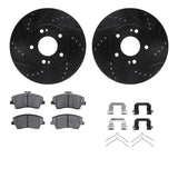 R1 Concepts 17-20 Hyundai Elantra Front Drill/Slot Black Rotors w/Optimum Pads by R1 Concepts RNC-WHUH1-03078