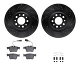 R1 Concepts 17-25 Alfa Romeo Giulia Rear Drill/Slot Black Rotors w/Optimum Pads by R1 Concepts RNC-WHUH1-16008