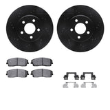 R1 Concepts 05-23 Chrysler 300 Front Drilled & Slotted Black Brake Rotor Set w/Optimum OE Pads and Hardware by R1 Concepts RNC-WHUH1-39005