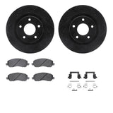 R1 Concepts 07-24 Chrysler 200 Front Drilled & Slotted Black Brake Rotor Set w/Optimum OE Pads and Hardware by R1 Concepts RNC-WHUH1-39026