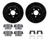R1 Concepts 05-18 Chrysler 300 Rear Drilled & Slotted Black Brake Rotor Set w/Optimum OE Pads and Hardware by R1 Concepts RNC-WHUH1-39111