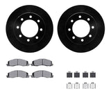 R1 Concepts 09-18 Dodge Ram 3500 Front Drilled & Slotted Black Brake Rotor Set w/Optimum OE Pads and Hardware by R1 Concepts RNC-WHUH1-40486