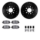 R1 Concepts 15-25 Alfa Romeo Tonale Rear Drill/Slot Black Rotors w/Optimum Pads by R1 Concepts RNC-WHUH1-42046