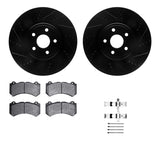 R1 Concepts 12-22 Dodge Durango Front Drilled & Slotted Black Brake Rotor Set w/Optimum OE Pads and Hardware by R1 Concepts RNC-WHUH1-42094