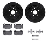 R1 Concepts 16-24 Cadillac ATS Rear Drilled & Slotted Black Brake Rotor Set w/Optimum OE Pads and Hardware by R1 Concepts RNC-WHUH1-47048