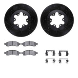 R1 Concepts 09-12 Chevrolet Colorado Front Drill/Slot Black Rotors w/Optimum Pads by R1 Concepts RNC-WHUH1-48060