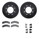 R1 Concepts 11-19 Chevrolet Silverado 3500 HD Front Drill/Slot Black Rotors w/Optimum Pads by R1 Concepts RNC-WHUH1-48068