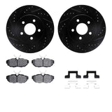 R1 Concepts 05-14 Ford Mustang Rear Drilled & Slotted Black Brake Rotor Set w/Optimum OE Pads and Hardware by R1 Concepts RNC-WHUH1-54040
