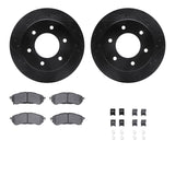 R1 Concepts 19-23 Ford Ranger Rear Drilled & Slotted Black Brake Rotor Set w/Optimum OE Pads and Hardware by R1 Concepts RNC-WHUH1-54202