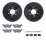 R1 Concepts 12-20 Ford F-150 Rear Drilled & Slotted Black Brake Rotor Set w/Optimum OE Pads and Hardware by R1 Concepts RNC-WHUH1-54208